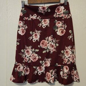 Floral Ruffle Skirt Medium Agnes & Dora Polyester/Spandex‎